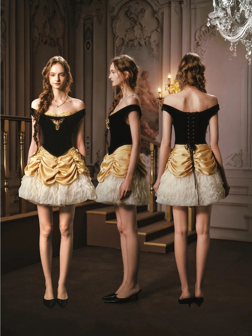 NEW LaceMade Golden Eagle Goddess Corset Top - Picture 4 of 16